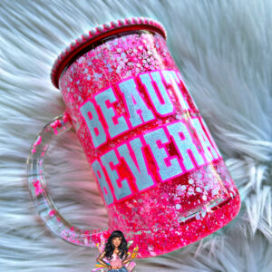 Doll Babe - Laser Engraved - 40oz Pink Tumbler with Handle