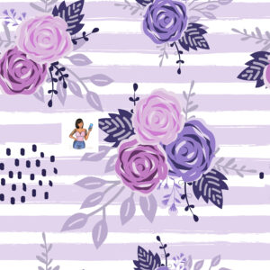 Purple bouquet and stripes