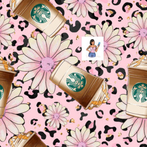 Pink florals and coffee