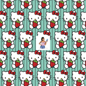 Teal strawberry Kitty