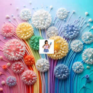 3D Colorful Dandelion 20oz Wrap
