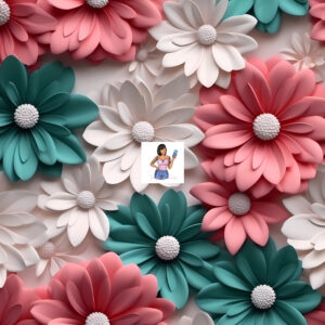 3D White & Green Daisies 20oz Wrap