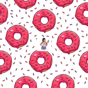 Pink Donuts with white sprinkles