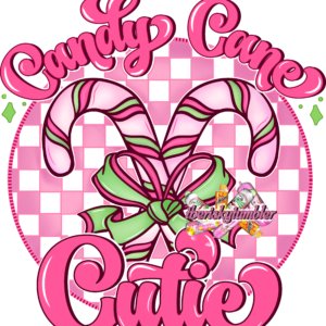 UV DTF Candy Cane Cutie