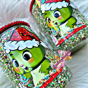 Santa Baby glass mug