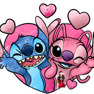 UV DTF Stitch's Love 4 x 3