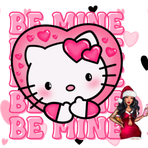 UV DTF Be Mine Kitty Wrap 9.50 x 4.5