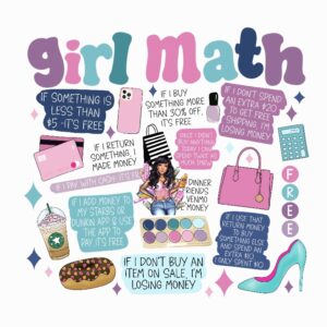 UV DTF Girl Math
