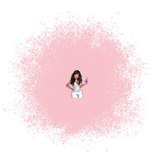 UV DTF Pink Spray Paint Bleach Spot