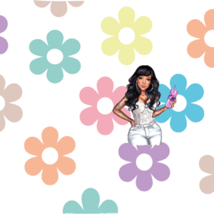 UV DTF Pastel Daisies Wrap 9.50 x 4.5