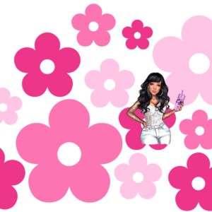 UV DTF Pink Daisies Wrap 9.50 x 4.5