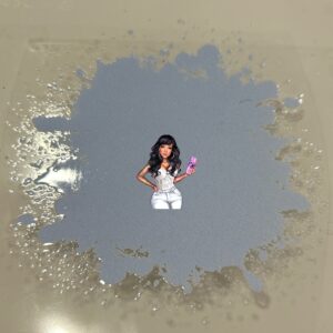 UV DTF Darker Blue Bleach Spot 2"