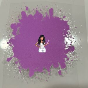 UV DTF Darker Purple Bleach Spot