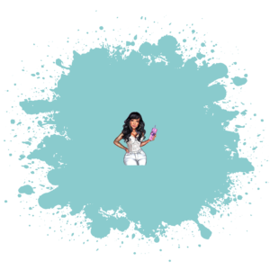 UV DTF Teal Bleach Spot
