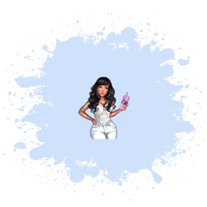 UV DTF Pastel Blue Bleach Spot