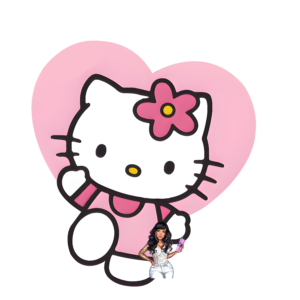 Pink Heart Kitty Decal (has a matching vinyl)