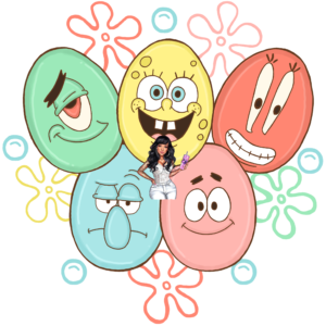 UV DTF Sponegbob Eggs/Matching Vinyl