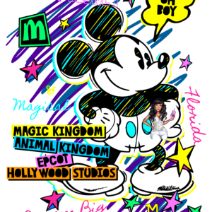 UV DTF Neon Mickey