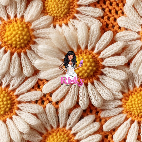 3D Embroidered Sunflowers