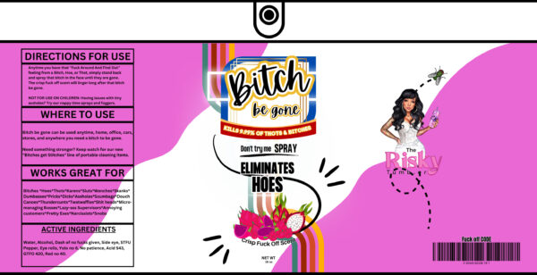 UV DTF Eliminate Hoes Wrap 9.50 x 4.5