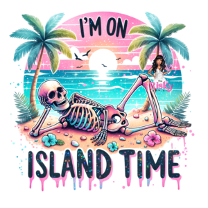 UV DTF Island Time 2"