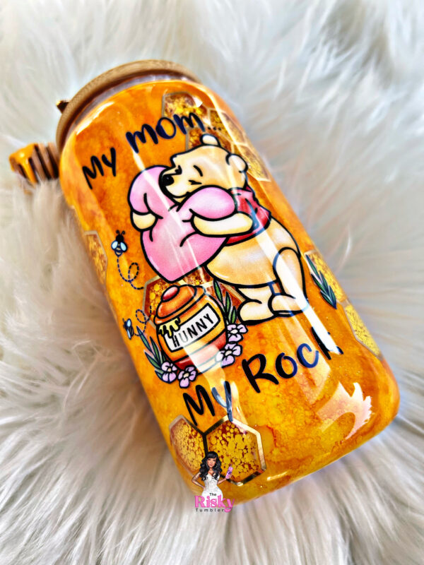 Mom is my rock Glass Can