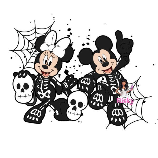 UV DTF Skelly Mouse (has matching vinyl)