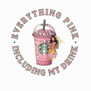 UV DTF Pink Drink everything (has matching vinyl)