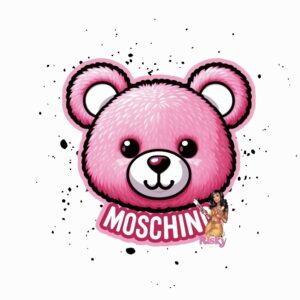 UV DTF EXCLUSIVE Designer Pink Bear (has matching vinyl)