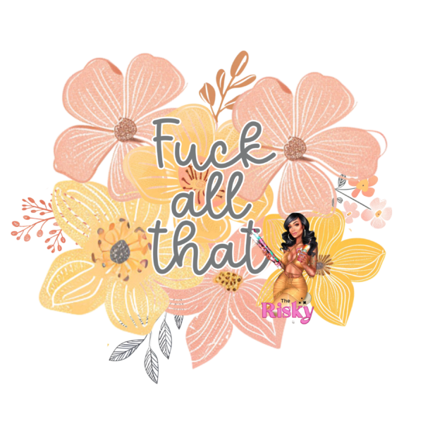 UV DTF Peachy Floral F That decal (has matching vinyl) (Copy)