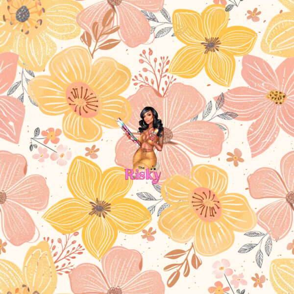 Peachy Floral yellow (has matching decal)
