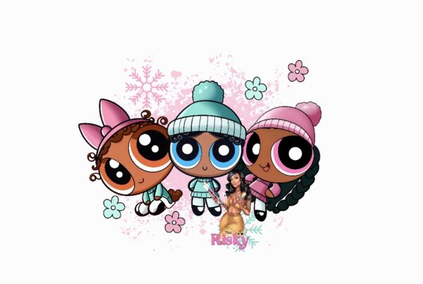 UV DTF Winter Powerpuff Brown (has matching vinyl)