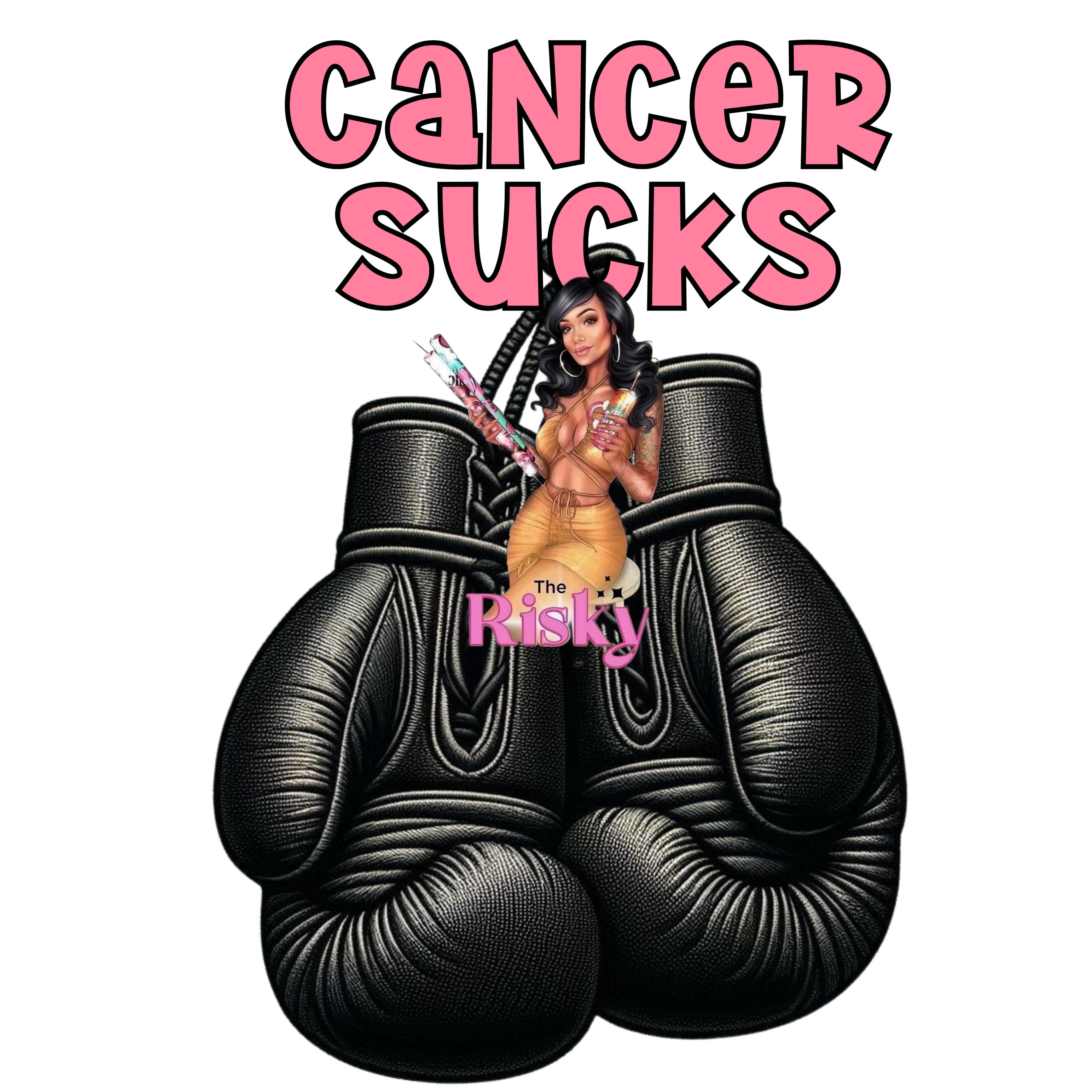 UV DTF Cancer Sucks gloves