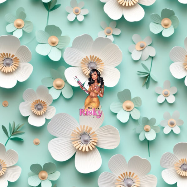 3D Mint Floral