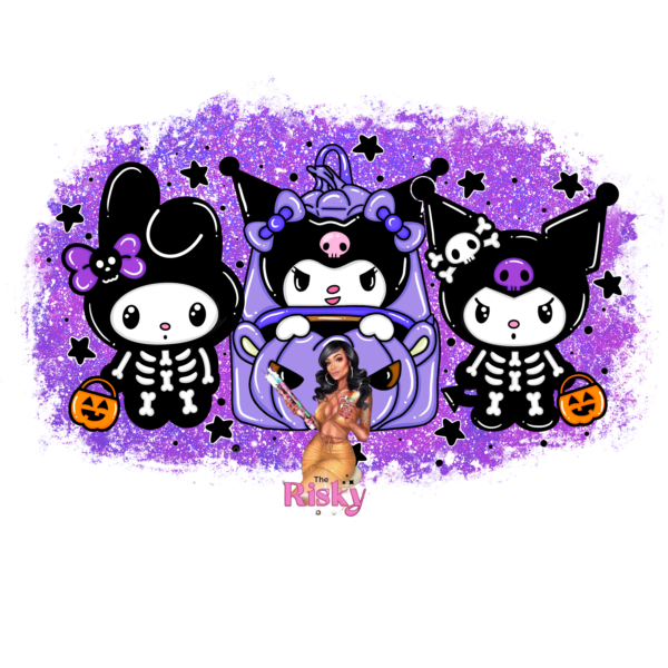 UV DTF Kuromi Halloween Purple (has matching vinyl available)