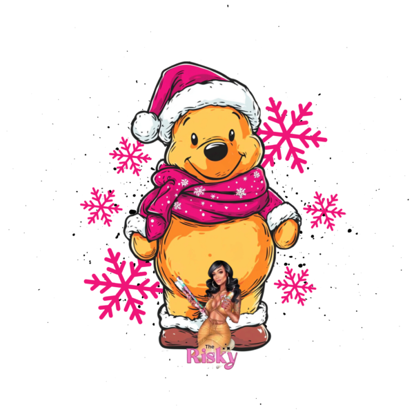 UV DTF Winter Pooh pink (has matching vinyl available)