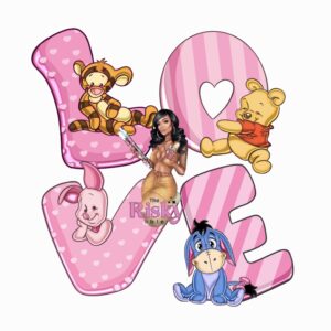 UV DTF LOVE Pooh (has matching vinyl available)