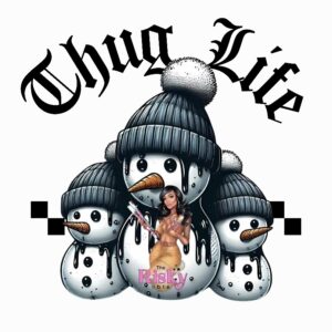 UV DTF Thug Snowman