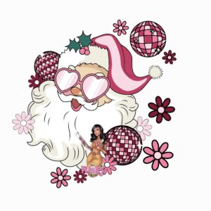 UV DTF Disco Santa (has matching vinyl available)