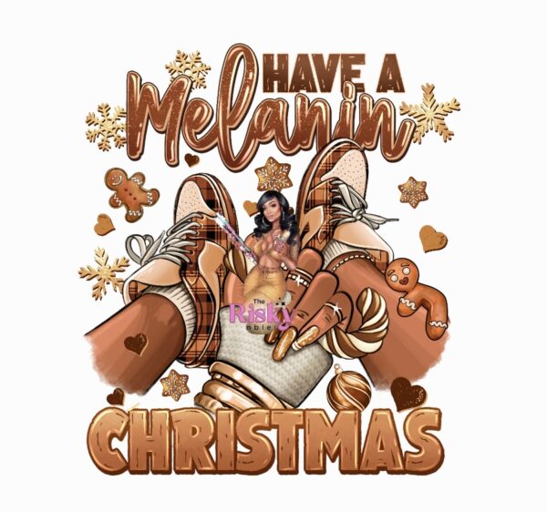 UV DTF Melanin Christmas