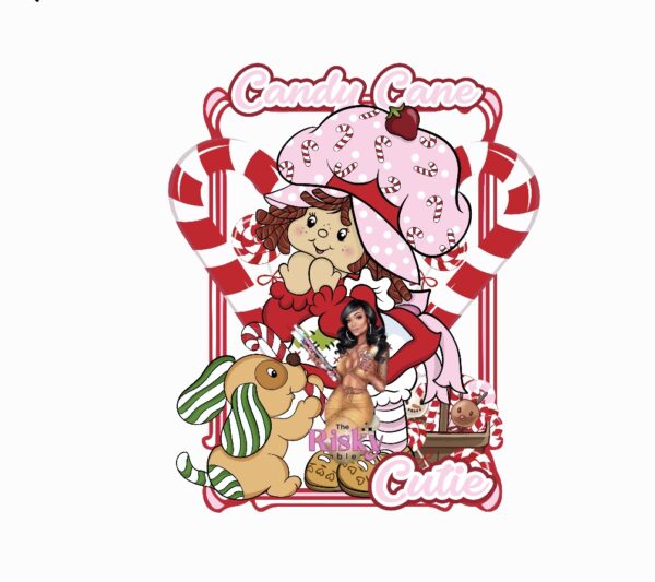 UV DTF Pink Christmas Shortcake 2"