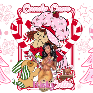 UV DTF Pink Christmas Shortcake Wrap 9.50 x 4.5