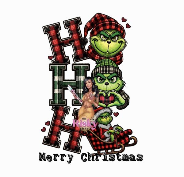 UV DTF Plaid Ho Ho Ho