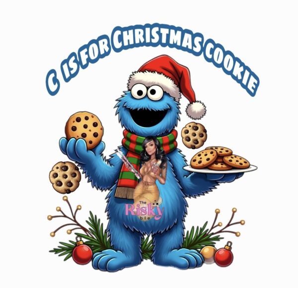 UV DTF Christmas Cookie Monster (has matching vinyl available)