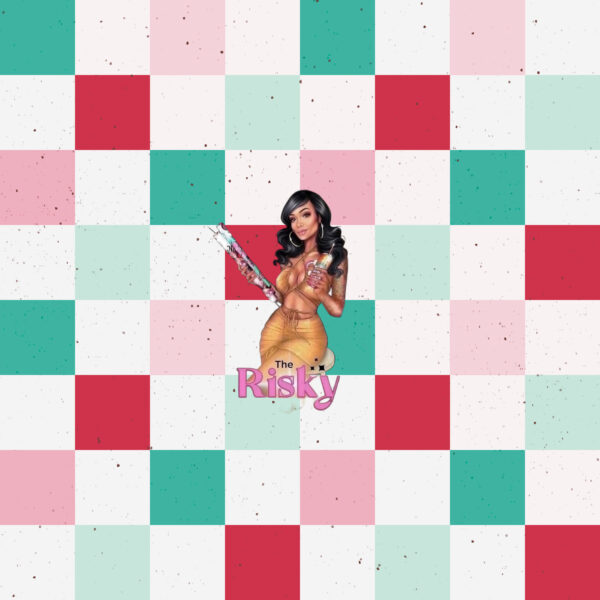 Pink HK Christmas coordinate checkerboard (matching vinyl available)