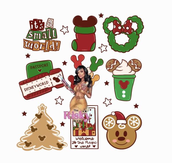 UV DTF Christmas Snackems (has matching vinyl available)