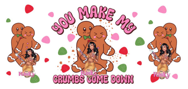 UV DTF Crumbs come down Wrap 9.50 x 4.5