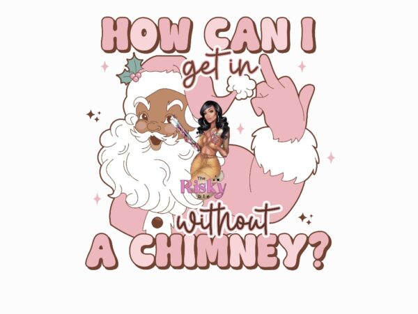 UV DTF Chimney Santa brown (has matching vinyl available)