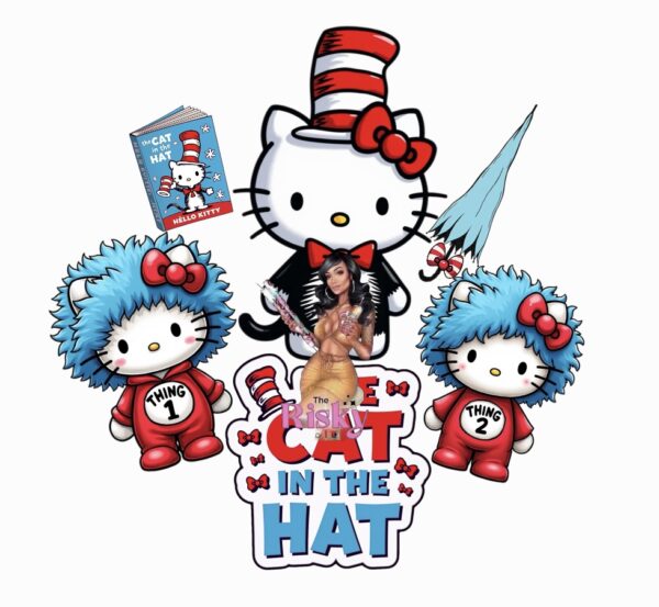 UV DTF Kitty in the Hat  (has matching vinyl available)