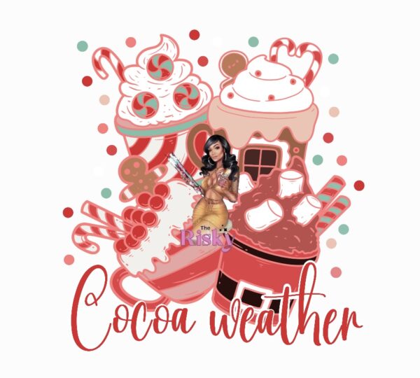 UV DTF Pink and red cocoa weather (has matching vinyl available)